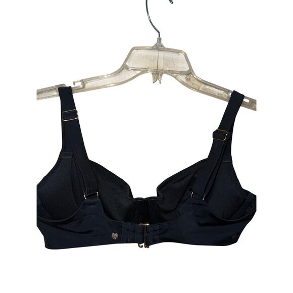 36DD Victoria's Secret Bikini Top Underwire Semi Padded Seamed Black Sexy Swim - Picture 4 of 8